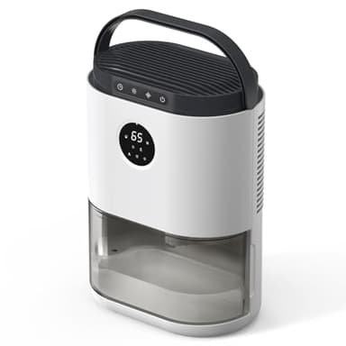 CONOPUPlus Deshumidificador 2300ML, Deshumificadores de Humedad, Sensor Pantalla, Temporizador de 48H, Luces de 7 Colores, Descongelación Automática, Modo Sueño, Deshumidificador para Dormitorio, Baño