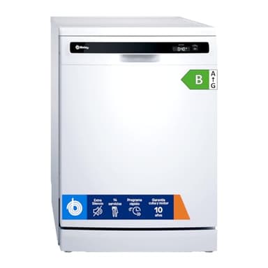 Balay, Lavavajillas Libre Instalación, 60 cm. de ancho, 13 servicios, 3ª Bandeja, Home Connect, Pausa+carga, Función Media Carga, Acero Antihuellas, 3VS6364IA