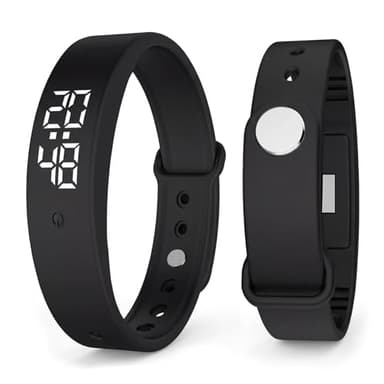 Pulsera Despertador Vibratorio, 2026 Neuvo Pulsera Multifuncional, 10 Alarmas Vibratorias Programables, Resistente al Agua Reloj Pulsera Despertador para Adultos, Persona con Deficiencia Auditiva