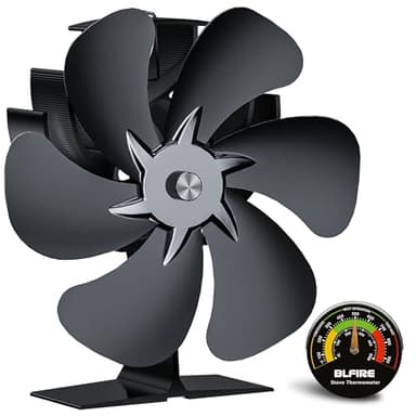 Ventilador de estufa de leña alimentado por calor | Ventilador activado por calor no eléctrico para quemador de leña | Accesorios de estufa
