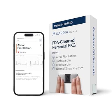 KardiaMobile Electrocardiografo personal de 1 derivación - Registre ECG en casa - Detecta fibrilación auricular - Resultados en 30 segundos - Funciona con la mayoría de los smartphones
