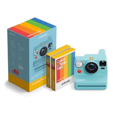 Polaroid - Cámara instantánea - Now+ Gen3 - Paquete Azul Ártico + Película a Color (16 Fotos)