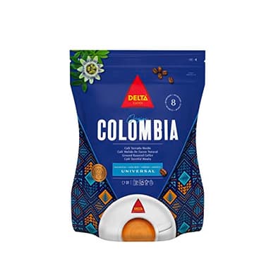 Delta Cafés Bio Origen Colombia - Café Molido Certificado - Notas Suaves y Aterciopeladas con Leves Matices Cítricos - Molido Natural- 220 g
