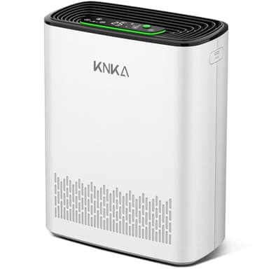 KNKA Purificador de Aire HEPA, CADR 300 m³/h, para Habitaciones hasta 80 m², Elimina 99,97% de Polvo, Polen y Olores, Sensor Inteligente, Modo Auto y Reposo, Ideal para Fumadores y Mascotas (APH3000)