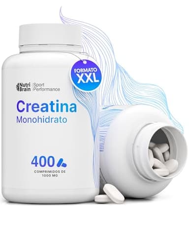 Creatina Monohidratada 3000 mg – 400 comp (3-4 meses) | Mejora Fuerza, Masa Muscular, Resistencia, Recuperación, Energía y Agilidad Mental | Vegano, Sin Gluten, No OGM | Para Hombre y Mujer