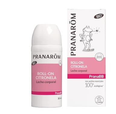 PRANARÔM PranaBB Roll-On Antimosquitos BIO – Protección 7 Horas – Repelente Natural con Aceites Esenciales Orgánicos – Uso Familiar – 30 ml