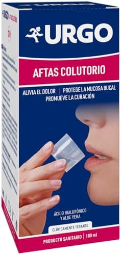 Urgo - Aftas Colutorio - Tratamiento de aftas y pequeñas heridas bucales - Frasco de 100 ml con tapón dosificador