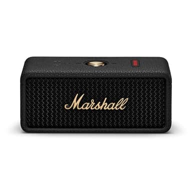 Marshall Emberton III Altavoces Bluetooth portátiles, inalámbricos, Emparejables, IP67 Resistentes al Polvo y al Agua, más de 32 Horas de Tiempo de reproducción - Negro y latón