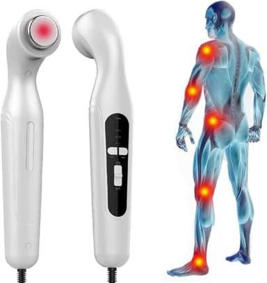 15W Equipo De Fisioterapia por Ultrasonido, 3 marchas Masajeador Ultrasónico con Masaje de doble profundidad 27/82 mm, para Aliviar el Dolor Causado por Lesiones Musculares, Dolor y Distensiones