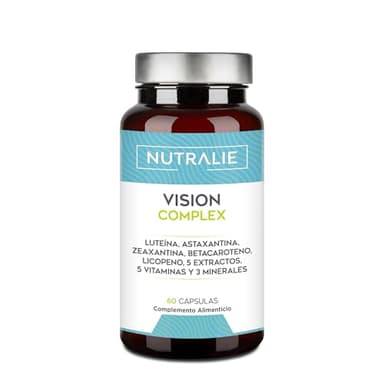 Vision Complex Luteína + Zeaxantina + Astaxantina - Vitaminas C E y A - Para Ojos - Complejo 18 Ingredientes con Zinc Selenio Cobre Licopeno + Tiamina Riboflavina - 60 Cápsulas Nutralie