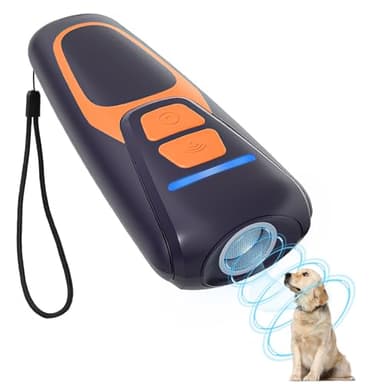 Honey Paws Antiladridos para Perros Ultrasonidos Dispositivo Antiladridos Ahuyentador de Perros Repelente Canino Portátil Recargable 15m Seguro y Humano Anti Ladridos Interior Exterior