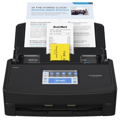 ScanSnap iX1600 - Escáner de Documentos (5 GHz, Doble Cara), ADF, A4, Wi-Fi, inalámbrico, USB 3.2, Color Negro