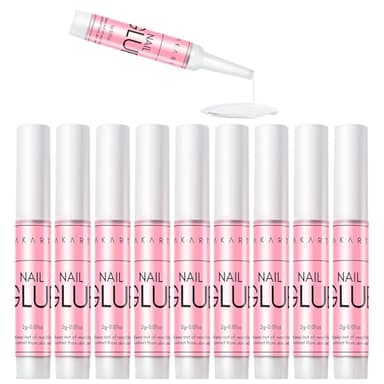 Makartt Profesional Pegamento de Uñas - 10pcs Nail Glue de Larga Duración para Uñas Postizas, Uñas Acrílicas y Reparación de Uñas Rotas, Pegamento Uñas Postizas Súper Fuerte