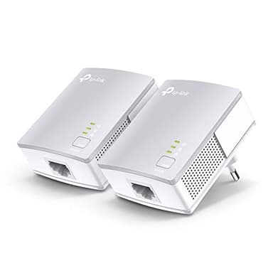 TP-Link TL-PA4010KIT - Adaptadores por Línea Eléctrica (AV 600 Mbps, PLC, Extensor, Repetidores, Amplificador, 2 Puertos, Películas, TV Plug & Play, Compatible), Color Blanco