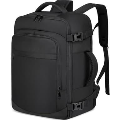 ENZOSUM Mochila Viaje Cabina Avion 40x20x25 para Ryanair Equipaje de Mano 40x20x25 Ryanair Mochila Cabina para Ryanair, Bolsa de Viaje Ryanair Mochilas Hombre Mujer para Ordenador Portátil 20L Negro