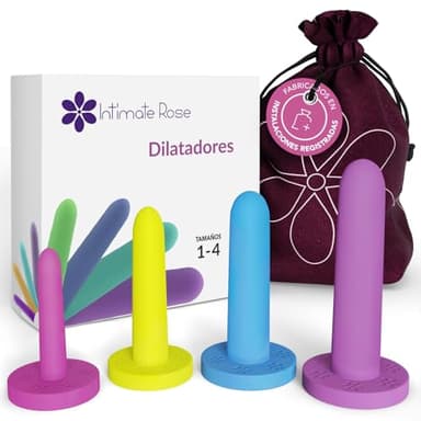 Intimate Rose Dilatadores Vaginales Talla 1–4 – Silicona Médica para Vaginismo y Rehabilitación del Suelo Pélvico | Dilatador Vaginal Ginecológico Progresivo, Set de 4