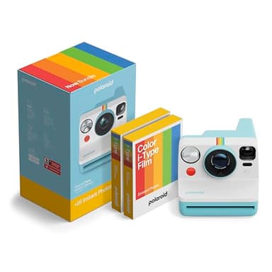 Polaroid - Cámara instantánea - Now Gen3 - Paquete Azul Ártico + Película a Color (16 Fotos)