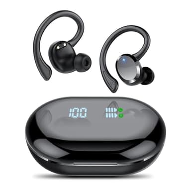 Auriculare Inalámbricos Deportivos, Auriculares Bluetooth 5.4 HiFi Estéreo, Cascos Inalambricos Bluetooth con IP7 Impermeable Dual LED Pantalla, 54H con Cancelacion Ruido ENC, Carga Rápida USB-C