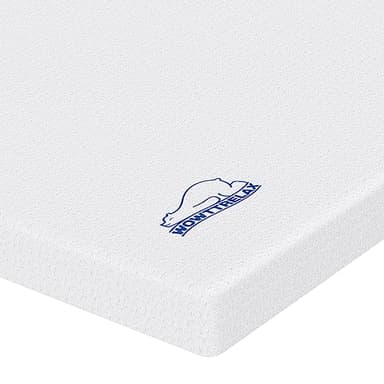 WOWTTRELAX Cubrecolchón de espuma viscoelástica de doble capa de 2 pulgadas, cama individual, cubrecolchón ortopédico con funda transpirable lavable, refrescante y suave para el dolor de espalda (90 x