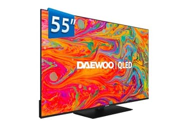 Daewoo 55DM65QV 2025 55" - QLED Smart TV 4K HDR 3840 x 2160, Dolby Vision, Dolby Audio, Peana Central, Diseño sin Marcos