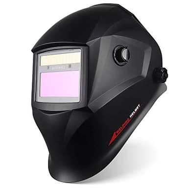 JALUWELD Careta Soldar Automatica,Energía Solar Mascara de Soldar Gran Vista Careta Soldadura Automatico Oscurecimiento ARC TIG MIG/mag Grinding Completo con 5 Lentes