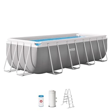 INTEX 55243 - Piscina Desmontable Rectangular con depuradora Prism Frame
