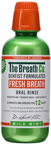 The Breath Co. Enjuague Bucal Fresh Breath Oxigenante – Ayuda contra la Halitosis – Sin Alcohol – Sabor Menta Suave - 1 Unidad
