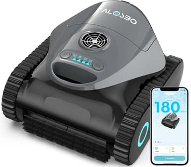 (2026 Nuevo) Talosbo C1 Robot Piscina Limpiafondos y Paredes, Línea de Flotación, Filtrante 180μm y Esponja 35ppi, 180 Min de Autonomía, Aspirador Piscina Inalámbrico con Control por APP, hasta 150 m²