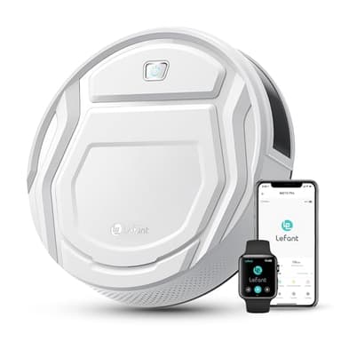 Lefant M210 Robot Aspirador, 2200Pa, 120min, Suelos Duros, Modo Silencioso, Limpieza Zig-Zag, Sensor Anticolisión 6D, WiFi/Alexa/App, Carga Automática, para Pelo de Mascotas