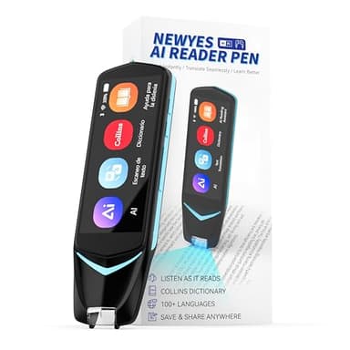 NEWYES Lápiz Escáner| Independiente inalámbrico| Pantalla táctil LCD| Lápiz de Lectura OCR| Traductor multilingüe| Voz y escaneo a Texto