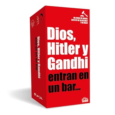 Dios, Hitler y Gandhi entran en un Bar…– Juego de Mesa Adulto de Debate provocador y Humor Inteligente, Defiende Ideas controvertidas con lógica, Velocidad o sátira (Idioma Español)