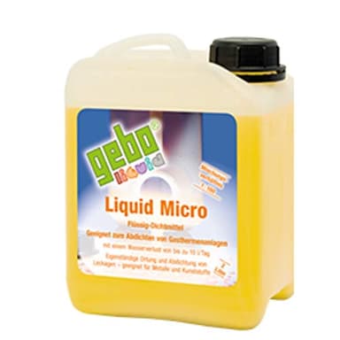 Garrafa Liquid micro 2 litros, para sellar fugas en circuitos de calefacción con uso de calderas murales de gas (Referencia: Gebo 75012)
