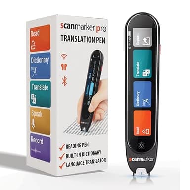 Scanmarker Pro | Lápiz Escáner Traductor y Lápiz Lector de Texto | Bolígrafo Traductor de Idiomas Multilingüe para Lectura, Aprendizaje de Idiomas e Apoyo a la Dislexia