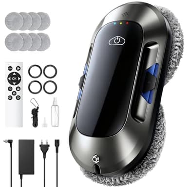 Shiptree Robot limpiacristales con función de pulverización, succión Turbo de 6500 Pa, 3 Modos de Limpieza y navegación Inteligente para una Limpieza eficaz de Ventanas,W23D