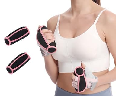 LEXICANMHS Mancuernas de mano de 2 piezas con mangos suaves, mancuernas para correr con correa de muñeca para hacer ejercicio, correr, aeróbicos, para principiantes y niños (0,5 kg)