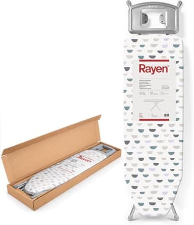 Tabla de Planchar Estandar - Envio 24h - Altura Regulable | Reposa-Planchas | Funda Resistente y Tabla Ligera | Medidas: (Estandar: 120x38cm) | Patas Antideslizantes (Tabla Lunares)