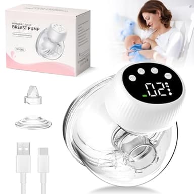 Sacaleches Electricos Manos Libres 1200 mAh,4 Modos y 12 Niveles,Leche a Prueba de Fugas,Bajo Nivel de Ruido,Sacaleches Recargable con LCD,Sin BPA,24mm