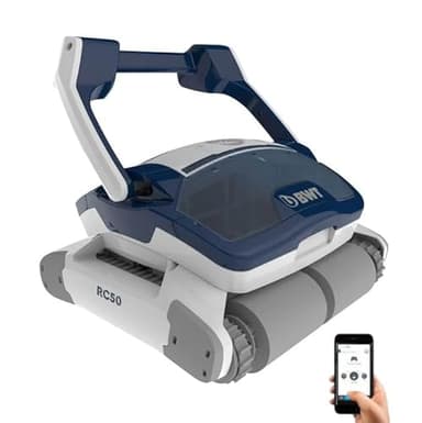 Suinga Robot limpiafondos Piscina Profesional automático RC50 – Limpieza Total de Suelo, Paredes y línea de Agua con Filtro 4D y Control por App
