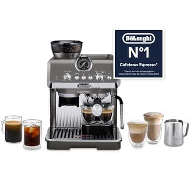 De'Longhi La Specialista Arte Evo EC9255.T, Máquina de Café Espresso, con Función Cold Brew, con Jarra de Leche Profesional, Sensor Grinding Technology, Incluido Kit de Barista, 1550W, Titanio