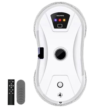 Jargrovs Robot Limpiacristales,Robot Limpia Cristales Automático con Rociador de Agua,5600Pa Potente Succión de Limpia Cristales Inteligente,Limpiacristales Eléctrico,Apto Superficies Lisas
