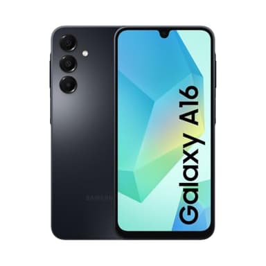 Samsung Galaxy A16 4G LTE, Teléfono Móvil Android, Pantalla 6,7" Super AMOLED, Múltiples Cámaras, Almacenamiento 128GB, Negro (Versión Española), Garantía del Fabricante 3 Años + 1 Año Extra