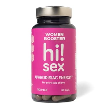 Hi!Sex Aphrodisiac Energy. Afrodisíaco para Mujeres y Hombres con Maca, Tribulus, L-Arginina y Ginko. Aumenta la Testosterona y sube la Libido.