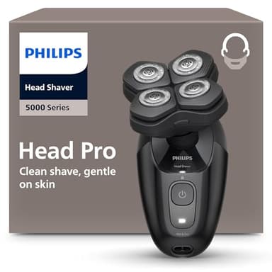Philips Serie 5000 Pro - Afeitadora de cabeza para hombres y mujeres, cabezal flexible 360°, cuchillas ComfortCut para un afeitado apurado y suave, HS5980/15