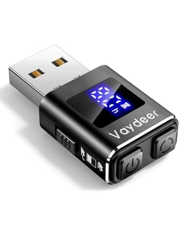 VAYDEER ​​Mouse Jiggler Movedor Automático para Oficina en Casa [Pantalla LED] [Temporizador] [USB Indetectable] [Aluminio] - Negro (Nueva Versión)​