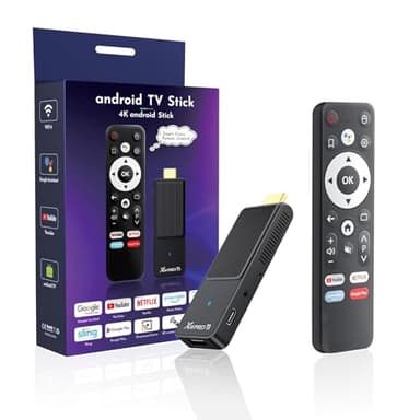 Ultra HD Android TV Stick 14.0, 4K TV Stick Box 2GB RAM 16GB ROM RK3518 CPU, Admite WiFi 6 2.4/5GHz, Bluetooth 5.0 HDR10 Smart TV Stick Android Incluye Mando a Distancia por Voz Bluetooth 2026 Negro