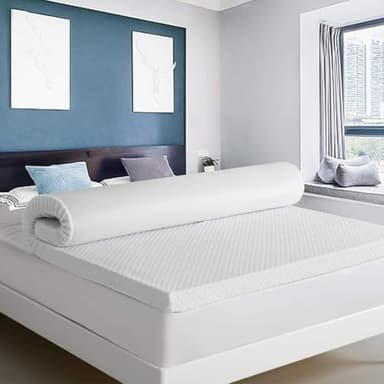 Topper Viscoelástico | Fabricacion Española | Topper para Colchón Nucleo de Viscoelastica | 200 x 200cm | Grosor 7CM | Sobrecolchón Hipoalergénico Transpirable | Mejora Circulacion Sanguinea