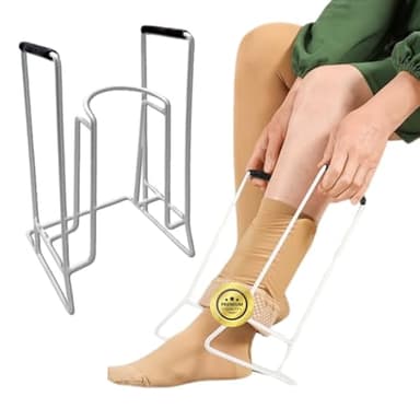 OrtoPrime Calzador de Medias de Compresión DE ACERO Calzador de Calcetines PARA MAYORES Aparato para Poner Medias de Compresión FÁCIL DE USAR Ponedor de Calcetines PONEMEDIAS Ayuda para Vestirse