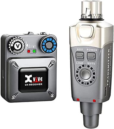 XVIVE U4 Wireless In Ear Monitor, Sistema inalámbrico Profesional para monitorización de Auriculares in-Ear, Compuesto por 1 emisor y 1 Receptor