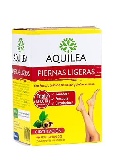AQUILEA Piernas Ligeras 60 Comprimidos - Para Evitar la Mala Circulación y la Sensación de Piernas Cansadas - Complemento Alimenticio