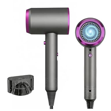 Secador de Pelo Profesional Iónico, Secado Rápido, 3 Niveles de Temperatura, Botón de Aire Frío, Incluye Concentrador, Secador de Cabello para Salón, Viaje y Casa